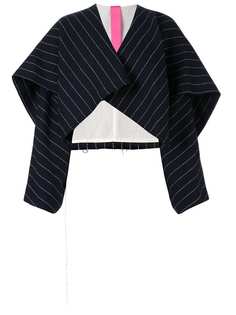 Ys пончо в тонкую полоску