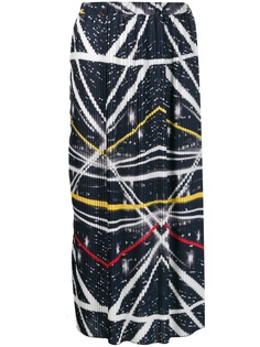 Ultràchic плиссированная юбка с абстрактным принтом