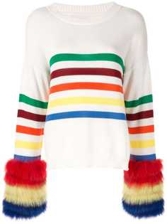 Izaak Azanei джемпер с меховыми манжетами