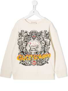 Gucci Kids толстовка с принтом Sciroppo