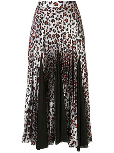 MarquesAlmeida плиссированная юбка с леопардовым принтом Marques'almeida