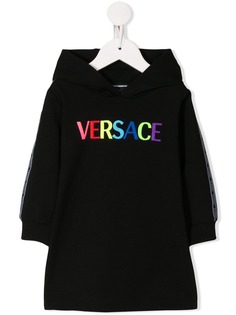 Young Versace платье-свитер с вышивкой