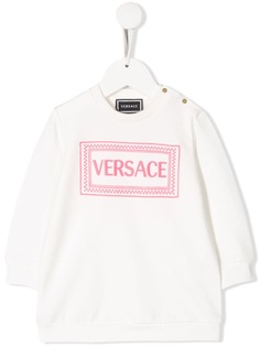 Young Versace платье с вышитым логотипом