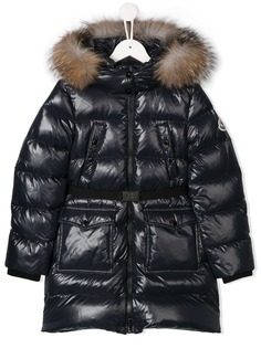 Moncler Kids длинный пуховик