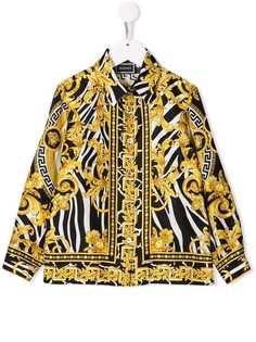 Versace Kids рубашка с принтом Baroque