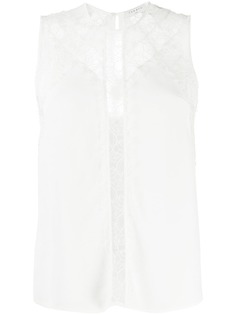 Sandro Paris блузка с кружевной вставкой