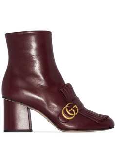 Gucci ботильоны GG Marmont 75 с бахромой