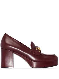 Gucci лоферы Horsebit на платформе