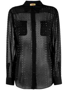 Liu Jo прозрачная рубашка с заклепками