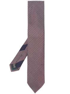 Ermenegildo Zegna галстук с геометричной вышивкой