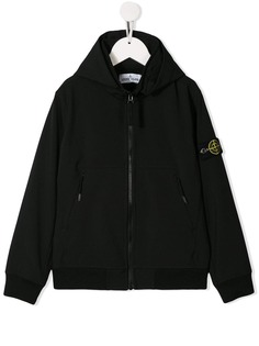 Stone Island Junior куртка с капюшоном и нашивкой-логотипом