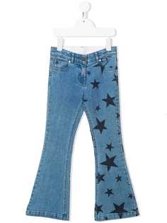 Stella McCartney Kids расклешенные джинсы с принтом