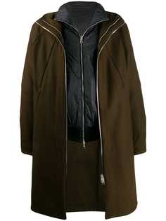 Andrea Yaaqov многослойное пальто с капюшоном
