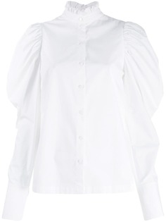 Karl Lagerfeld поплиновая рубашка с пышными рукавами
