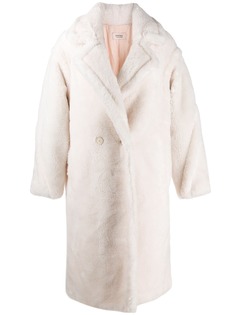 Yves Salomon Meteo фактурное двубортное пальто