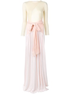 Esteban Cortazar длинное платье с завязкой и драпировками