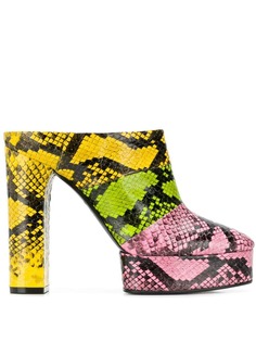 Casadei мюли из змеиной кожи