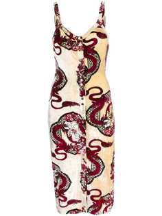 Paco Rabanne фактурное платье миди