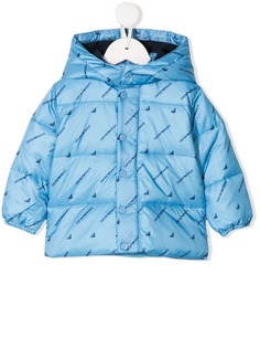 Emporio Armani Kids пуховик с логотипом