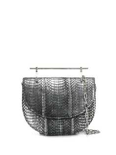 M2malletier metallic leather shoulder bag