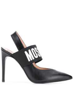 Moschino туфли-лодочки с ремешком на пятке и логотипом