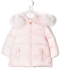 Miss Blumarine пуховик с капюшоном