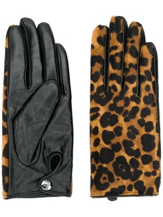 Karl Lagerfeld перчатки с леопардовым принтом