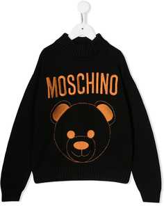 Moschino Kids джемпер с вышитым логотипом