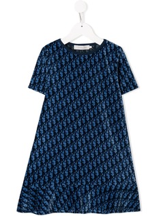 Baby Dior расклешенное платье с монограммой