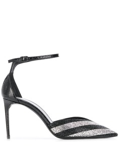 Saint Laurent декорированные туфли с заостренным носком