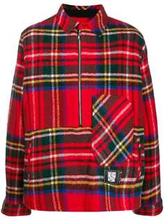 We11done plaid henley sweatshirt