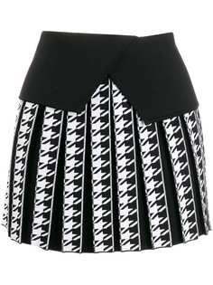 Balmain плиссированная мини-юбка в ломаную клетку