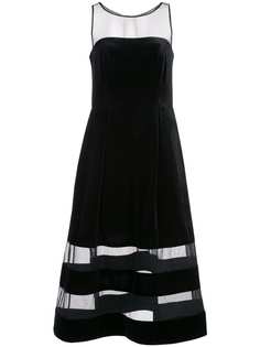 Aidan Mattox sheer stripes dress