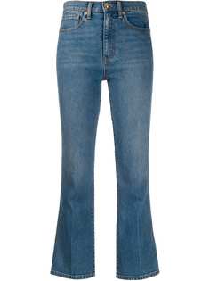 Tory Burch укороченные расклешенные джинсы