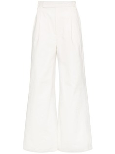 GOLDSIGN high waist palazzo cotton trousers