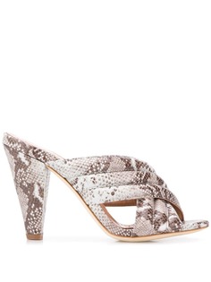 Twin-Set мюли с тиснением под кожу питона