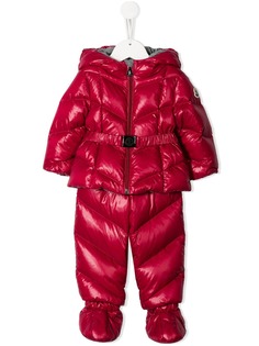 Moncler Kids дутый комбинезон с капюшоном