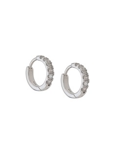 Northskull серьги-кольца Huggie из позолоченного серебра с кристаллами