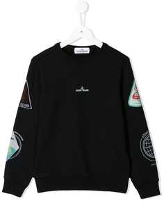Stone Island Junior толстовка с контрастным логотипом