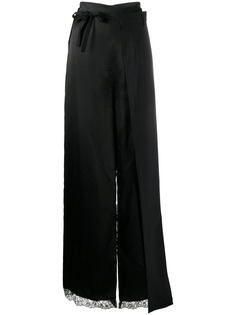 MM6 Maison Margiela длинная многослойная юбка с кружевом