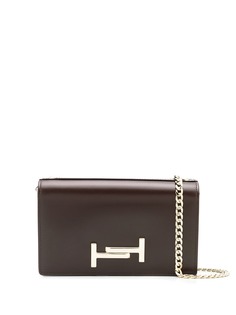 Tods клатч с металлическим логотипом