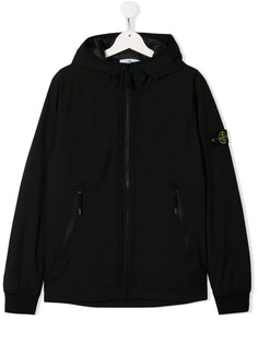 Stone Island Junior худи на молнии с логотипом