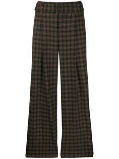 Vince flared check print trousers