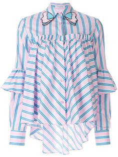 Vivetta полосатая рубашка со сборками