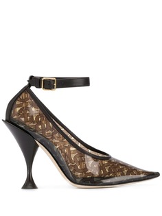 Burberry monogram pointed pumps