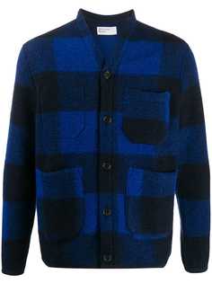 Universal Works check print cardigan
