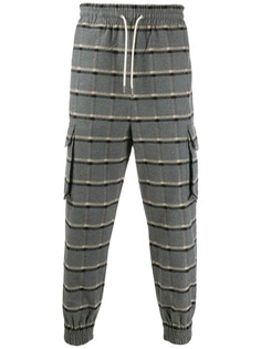 Drôle De Monsieur drawstring check trousers
