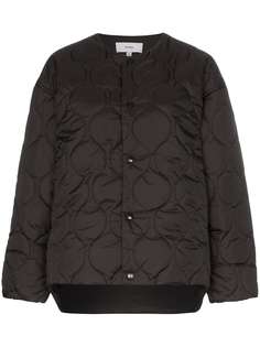 Hyke quilted collarless jacket