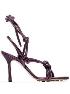 Bottega Veneta purple 90 knot leather sandals