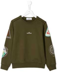Stone Island Junior толстовка с контрастным логотипом